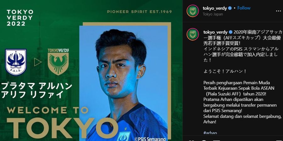 Magis Indonesia Dirasakan Tokyo Verdy Usai Pratama Arhan Resmi ke Sana!