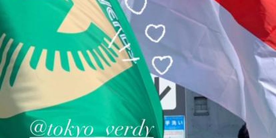 Pratama Arhan Bereaksi Saat Bendera Indonesia Berkibar di Ajinomoto Stadium Markas Tokyo Verdy