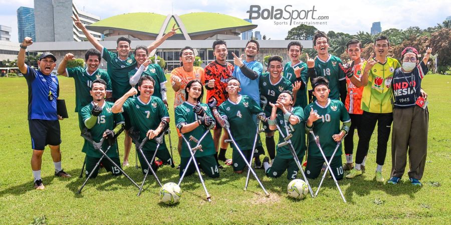 FOTO : Gairah Timnas Indonesia Amputee demi Mentas di Piala Dunia