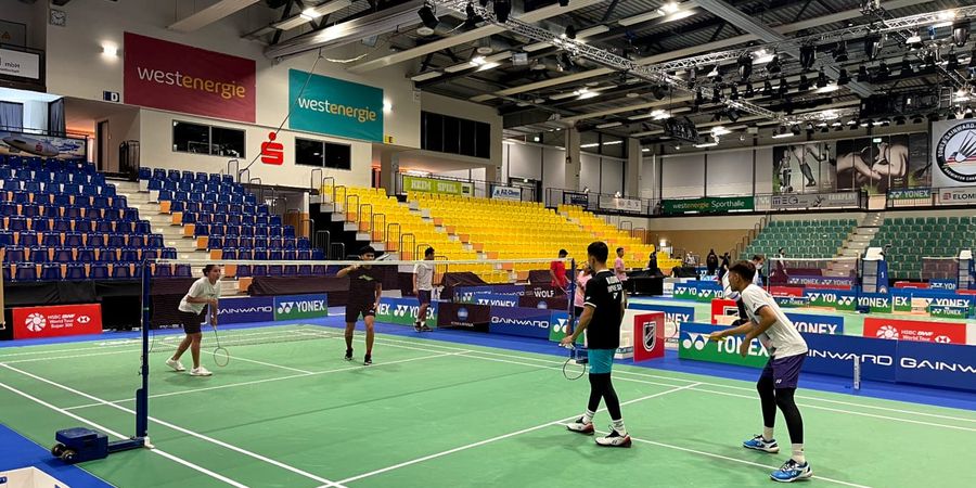 German Open 2022 - Tim Indonesia Tes Lapangan, Cuaca Dingin Jadi Tantangan