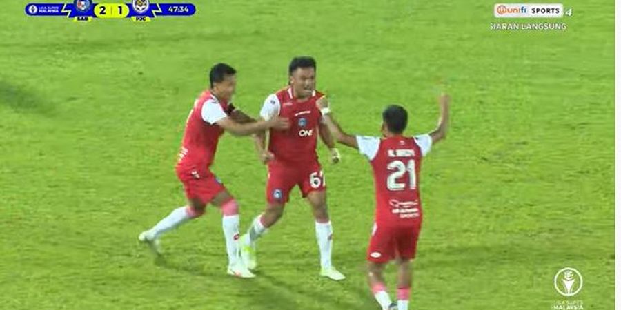 Saddil Ramdani Cetak Gol Lewat Tendangan Bebas Melengkung, Sabah FC Raih 3 Poin Pertama