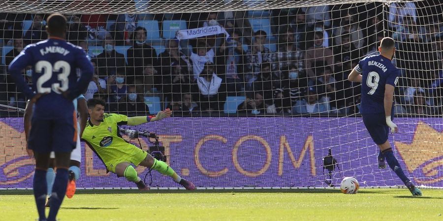 Ditolong Penalti Karim Benzema dan VAR, Real Madrid Ungguli Celta Vigo di Babak I