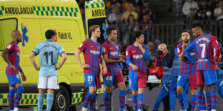 Hasil Liga Spanyol - Diwarnai Ambulans Masuk Lapangan dan Injury Time 11 Menit, Barcelona Sukses Atasi 10 Pemain Celta Vigo