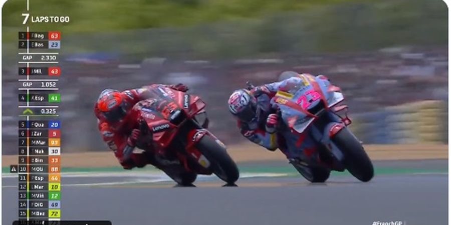Hasil MotoGP Prancis 2022 - Paksa Francesco Bagnaia Kena Mental, Enea Bastianini Raih Kemenangan Ketiga