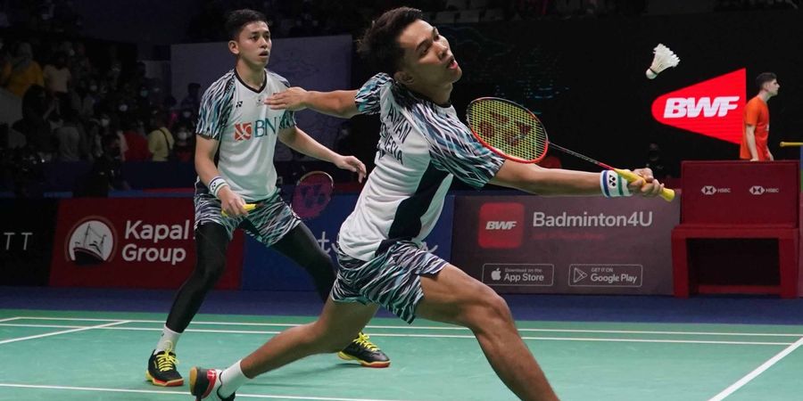 Hasil Indonesia Open 2022 - Fajar/Rian 'Ngeprank' Juniornya dalam Duel Merah Putih