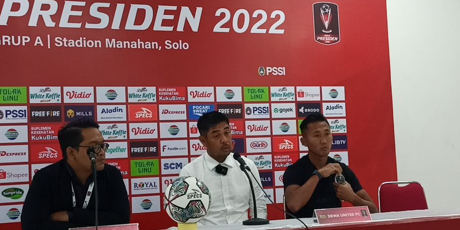 Piala Presiden 2022 - Kata Nil Maizar usai Bawa Dewa United Tahan Imbang Persis Solo di Manahan