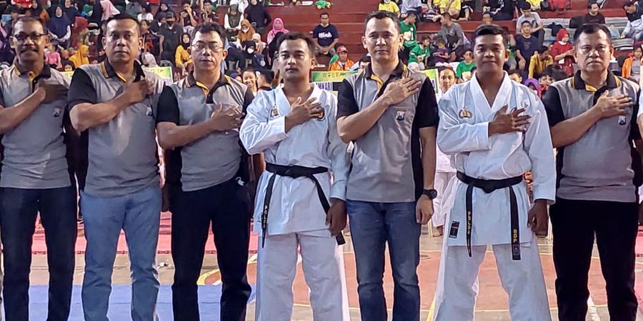 Peraih Perak SEA Games 2021 Ikut Kejuaraan Karate Piala Kapolres Nganjuk