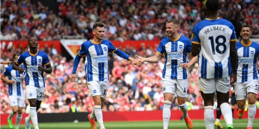 Hasil Babak I - Pascal Gross Kembali Jadi Mimpi Buruk, Manchester United Terpuruk di Babak Pertama