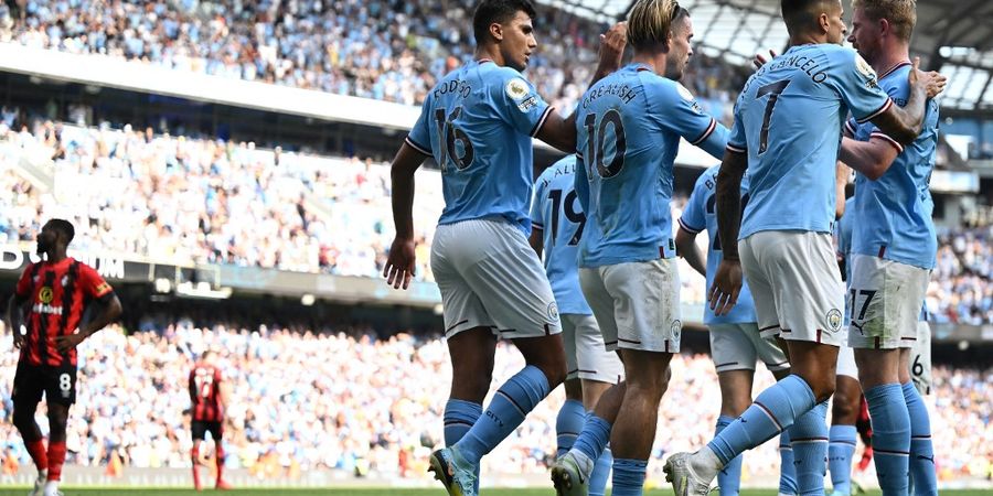 Hasil Liga Inggris - Manchester City Vs Bournemouth Timpang, The Citizens Naik 3 Posisi