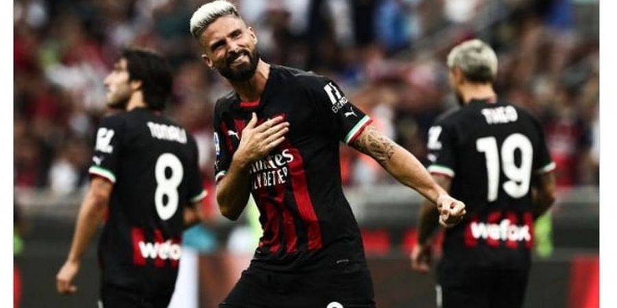 Hasil Liga Italia - Sampdoria Vs AC Milan 1-2, Penalti Giroud Menangkan Rossoneri setelah Rafael Leao Diusir