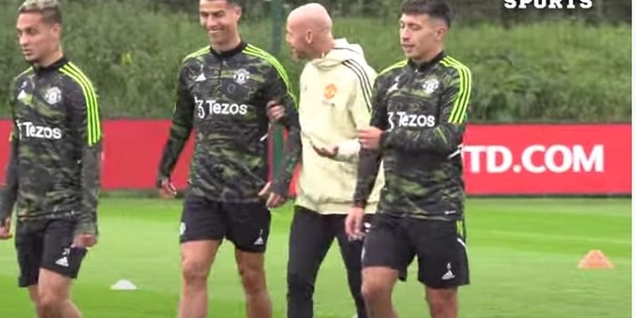 FC Sheriff Vs Man United - Ten Hag Rangkul Ronaldo dengan Mesra saat Latihan, Tanda bakal Starter Lagi?