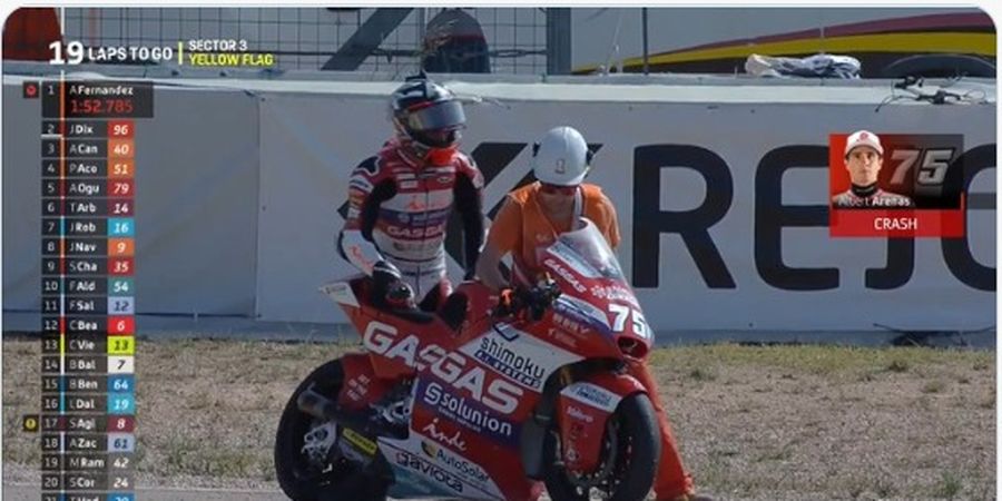 Hasil Moto2 Aragon 2022 - Lima Pembalap Langsung Tak Lanjutkan Perjuangan di Awal Balapan, Duo Pertamina Mandalika SAG Finis Posisi Ini