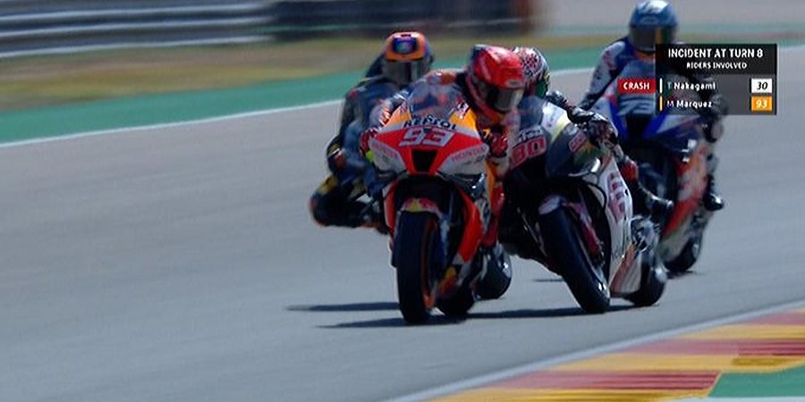 5 Fakta Start Horor MotoGP Aragon - Motor Marquez Belok Sendiri, Quartararo Apes Bolak-balik