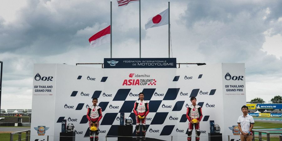 Pembalap 13 Tahun asal Indonesia Raih Podium Ke-2 pada Asia Talent Cup 2022