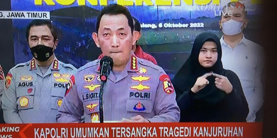 BREAKING NEWS - Kapolri Tetapkan 6 Tersangka Tragedi Kanjuruhan, Termasuk Dirut PT LIB Akhmad Hadian Lukita