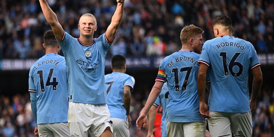 Hasil Liga Inggris - Erling Haaland Cetak Brace dan Kevin De Bruyne Bikin Gol Roket, Manchester City Sukses Tumbangkan Brighton & Hove Albion