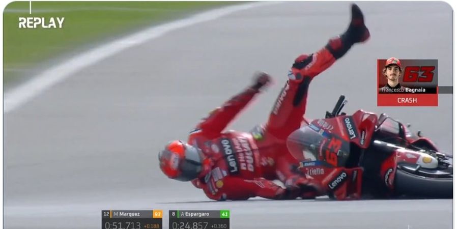 Hasil Kualifikasi MotoGP Malaysia 2022 - Francesco Bagnaia Jatuh, Bakal Start Dekat dari Fabio Quartararo