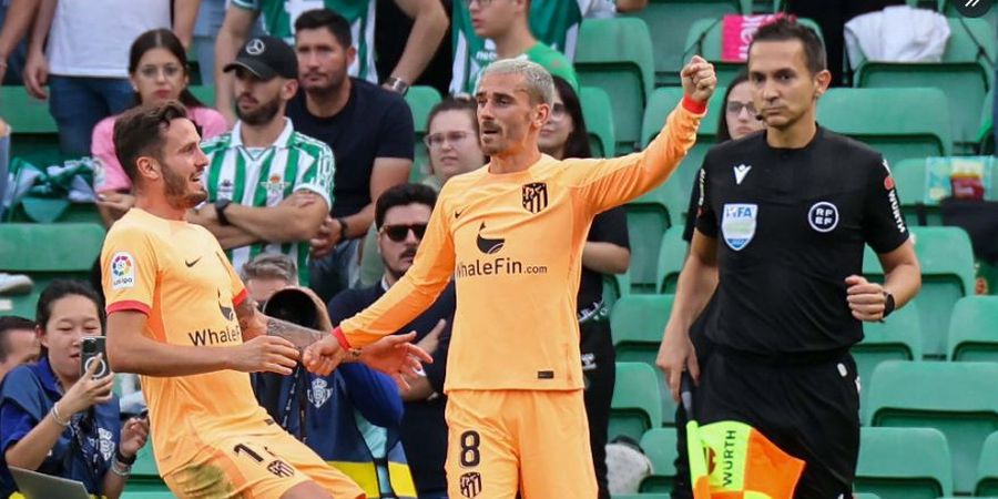 Hasil dan Klasemen Liga Spanyol - Diwarnai Gol Sepak Pojok Antoine Griezmann, Atletico Madrid Hajar Real Betis