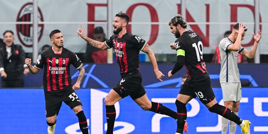 Hasil Liga Champions - AC Milan Vs Salzburg 4-0, Gol dan Assist Giroud Loloskan Rossoneri Pertama Kali dalam 9 Tahun