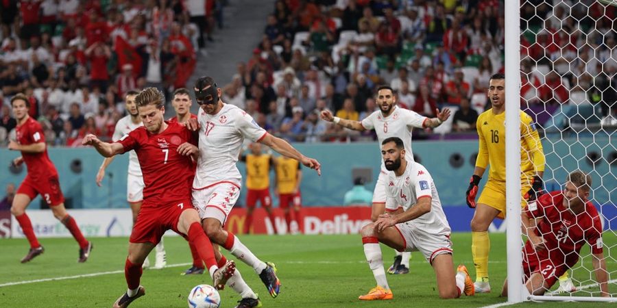 Hasil Piala Dunia 2022 - Diwarnai Drama VAR, Denmark-Tunisia Cuma Lahirkan Skor Kacamata