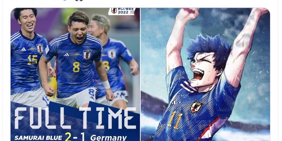 PIALA DUNIA 2022 - Jepang Menang Dramatis Atas Jerman, Disebut-sebut Sebagai Efek Manga Blue Lock