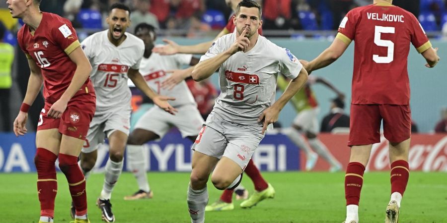 Hasil Piala Dunia 2022 - Drama 5 Gol Antar Swiss Temani Brasil Lolos ke Babak 16 Besar