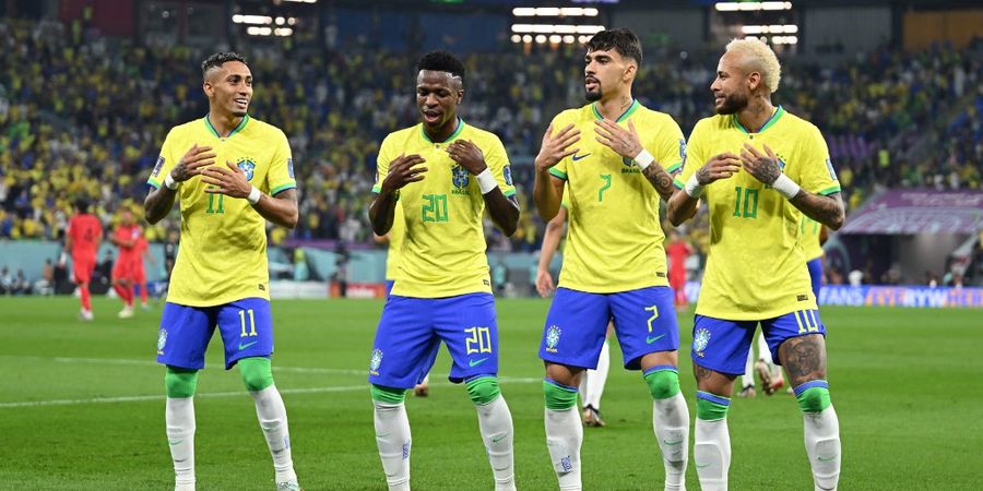 PIALA DUNIA 2022 - Kroasia Vs Brasil, Ambisi Vinicius Junior Membuat Sejarah di Umur 22 Tahun