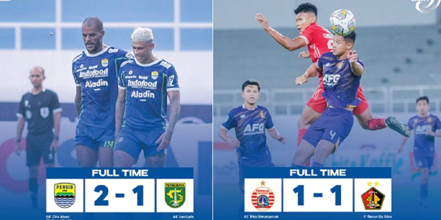 Rekap Hasil Liga 1 - Luis Milla Ungkap Kunci Sukses Persib, Persija Ditahan Juru Kunci