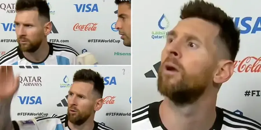 Piala Dunia 2022 - Lionel Messi Teriaki Pemain Belanda ‘Bodoh’ Saat Sedang Live Wawancara