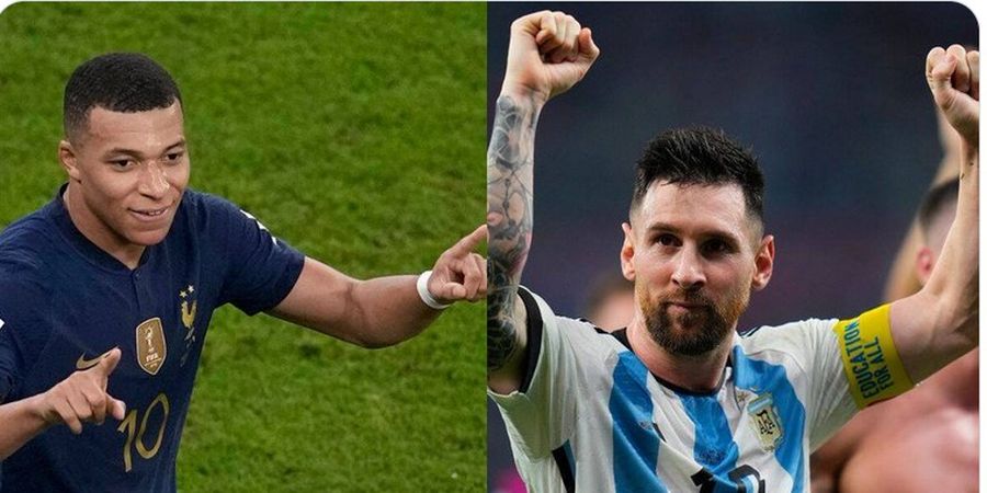 PIALA DUNIA - Ketemu di Final, Mbappe dan Messi Bisa Setara Eks Striker Liga Indonesia