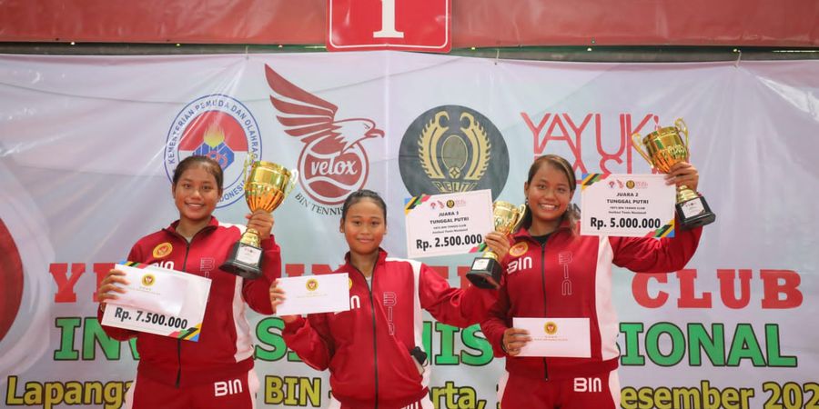 Lagi, Atlet Kembar BIN Juarai Nomor Tunggal Putri Turnamen Tenis Nasional