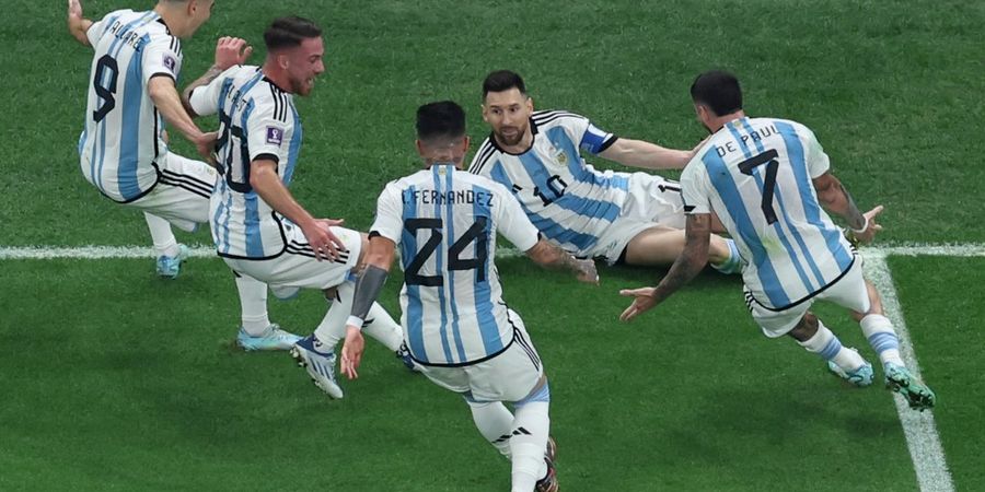 Hasil Babak I - Argentina 2-0 Prancis, Lionel Messi Setapak Menuju Tangga Juara