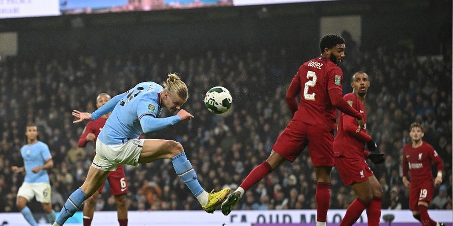 Hasil Babak I - Man City 1-1 Liverpool, Erling Haaland Cetak Gol ke-24