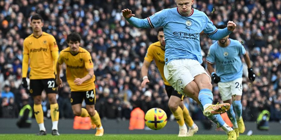 Hasil Liga Inggris - Hattrick Haaland Antarkan Man City Pukul Serigala