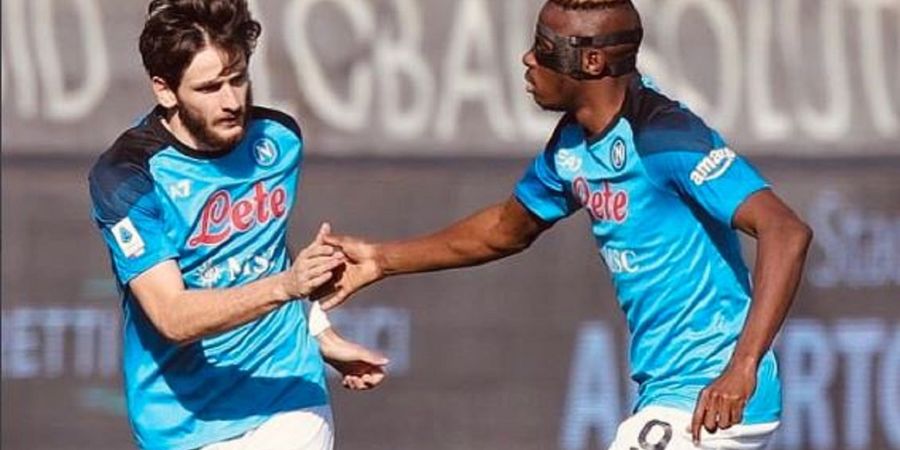 Hasil Liga Italia - Napoli Melesat Tak Terkejar, Spezia Jadi Korban Keganasan Duo Osimhen-Kvaratskhelia