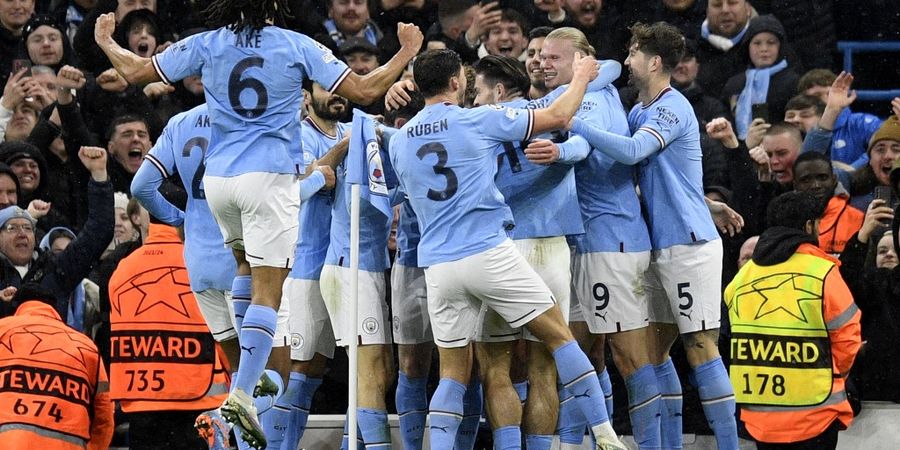 Hasil Liga Champions - Erling Haaland Borong 5 Gol dan Lewati Rekor Lionel Messi, Man City Bekuk RB Leipzig dan Lolos Perempat Final