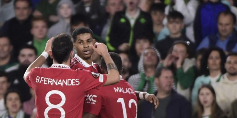 Hasil Liga Europa - Marcus Rashford Cetak Gol Spektakuler dan Pecundangi Cristiano Ronaldo, Man United Lolos ke Babak Selanjutnya