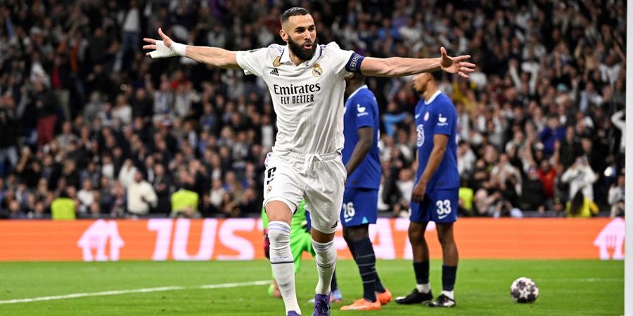 Hasil Liga Champions - Karim Benzema Masuk Golongan Elite Bareng Ronaldo-Messi, Real Madrid Hantam 10 Pemain Chelsea