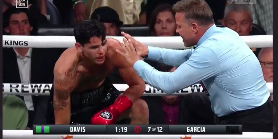 Hasil Tinju Dunia - Pukulan Sampai Bikin Ryan Garcia Bertekuk Lutut, Gervonta Davis Tetap Tak Terkalahkan