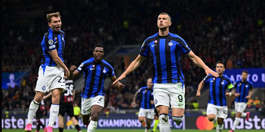 Bantu Inter Milan Tundukkan AC Milan, Edin Dzeko Panen Rekor di Liga Champions