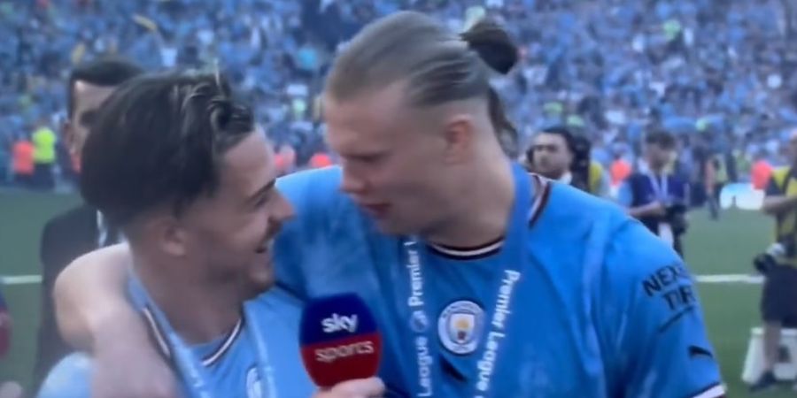 Mulut Kotor Haaland Bikin Presenter Televisi Kerepotan di Perayaan Juara Man City