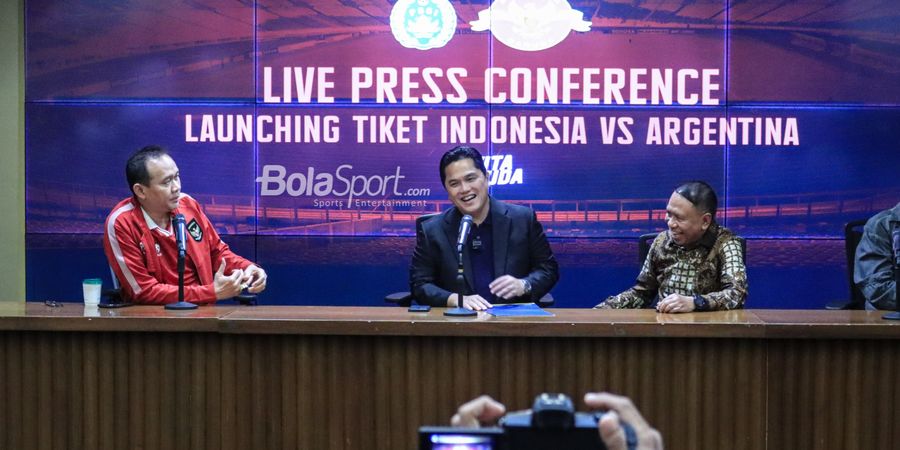 Mulai dari Ratusan Ribu hingga Jutaan, Erick Thohir Jelaskan Pertimbangan PSSI dalam Tentukan Harga Tiket Timnas Indonesia Vs Argentina