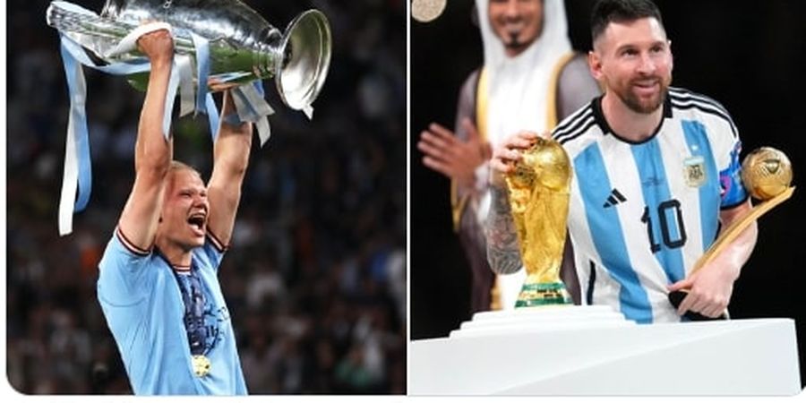 Erling Haaland Raih Treble di Manchester City, Siap Depak Lionel Messi di Ballon d'Or 2023?