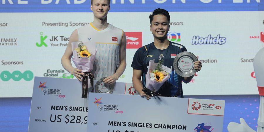 Kesaksian Anders Antonsen, Ada Sihir Anthony Ginting di Final Singapore Open 2023