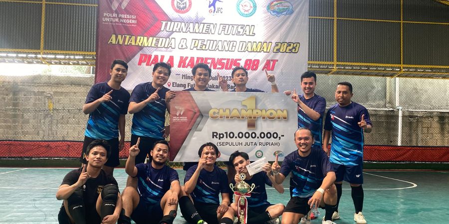 Tim Futsal Kompas Gramedia Juara Piala Kadensus 88 AT 2023