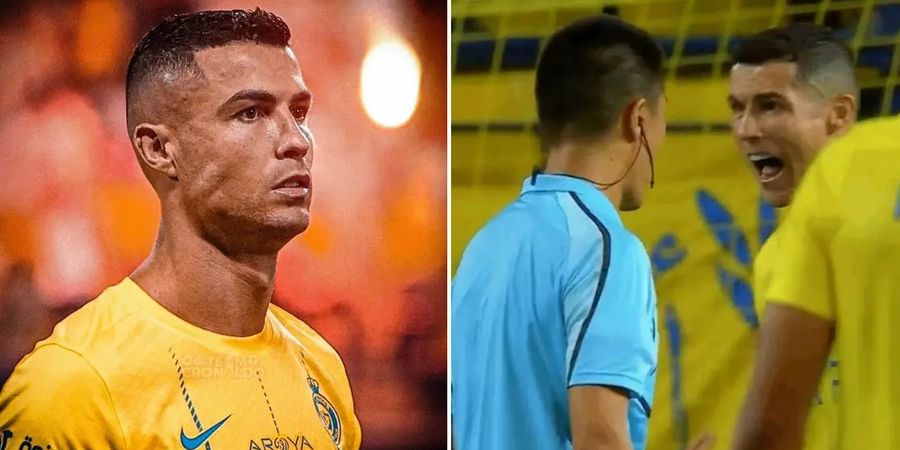 Ngamuk Tak Dikasih Penalti, Cristiano Ronaldo Bentak Wasit dan Dorong Penggemar