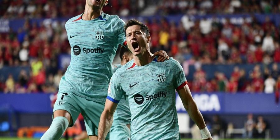 Hasil Liga Spanyol - Modal Penalti Lewandowski, Barcelona Pukul 10 Pemain Osasuna