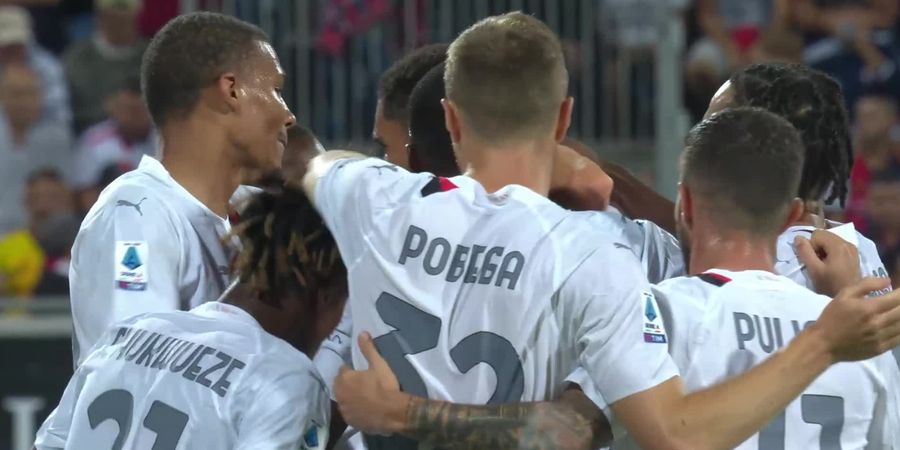 Hasil Liga Italia - Cagliari Vs AC Milan, I Rossoneri Berpesta di Markas Juru Kunci