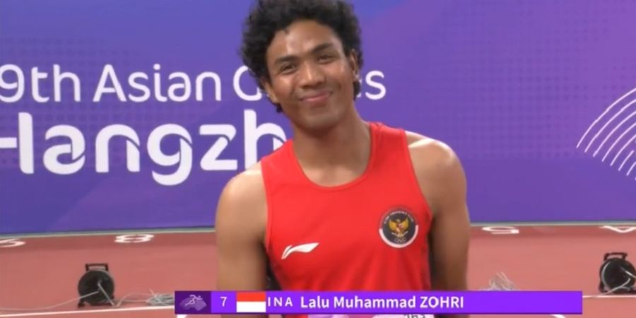 Hasil Asian Games 2022 - 10,12 Detik Lalu Muhammad Zohri Melesat ke Final, Tercepat di Heat 1