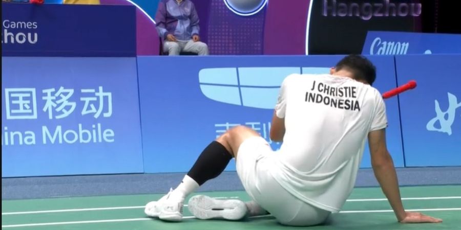 Hasil Bulu Tangkis Asian Games 2022 - Jonatan Gagal Pertahankan Emas, Rekor Unggul atas Chou Tien Chen Menguap